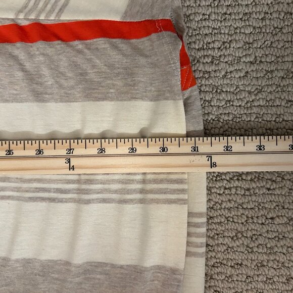 Anthropologie Dress Puella Elevation Striped Cocoon Cream Tunic SZS Midi VNeck - Picture 7 of 7